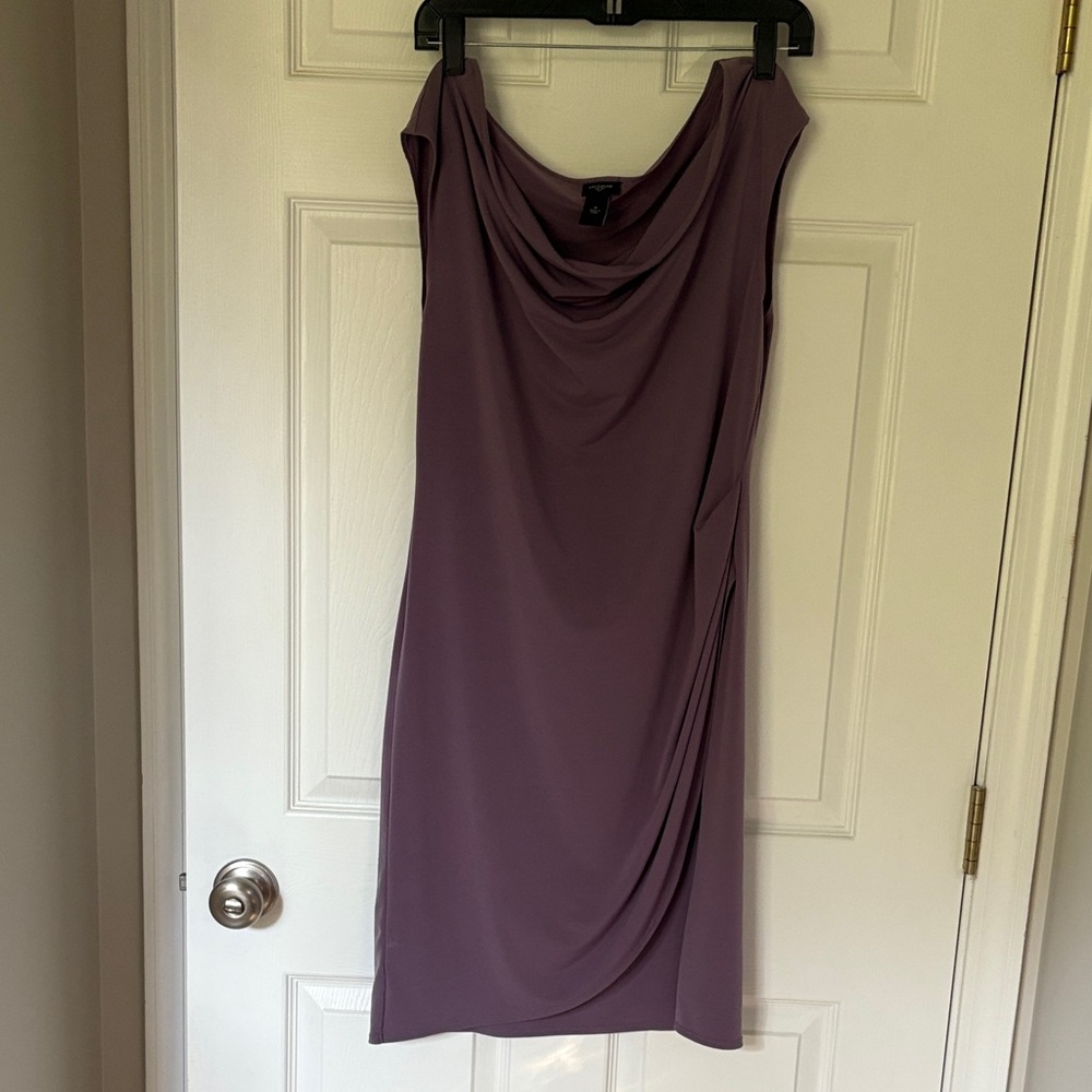 Ann Taylor Draped Purple Dress